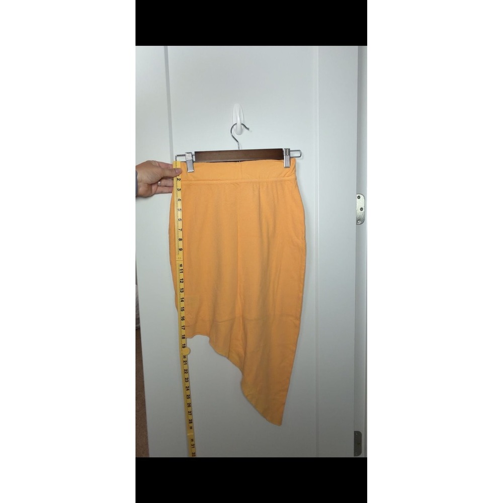 Frank & Eileen Tee Lab Orange Asymmetrical Hem Skirt Size Small - Picture 4 of 8
